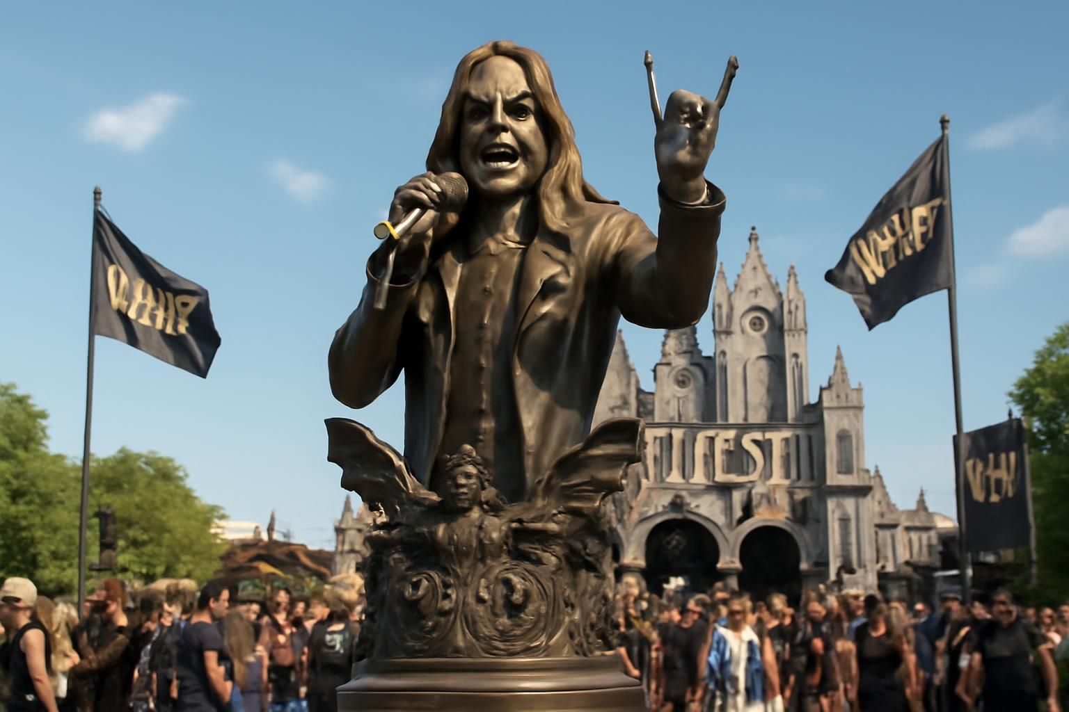 Hellfest 2026 Ozzy Osbourne Statue created by Phillipe Pasqua