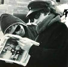 John Lennon reading Cashbox