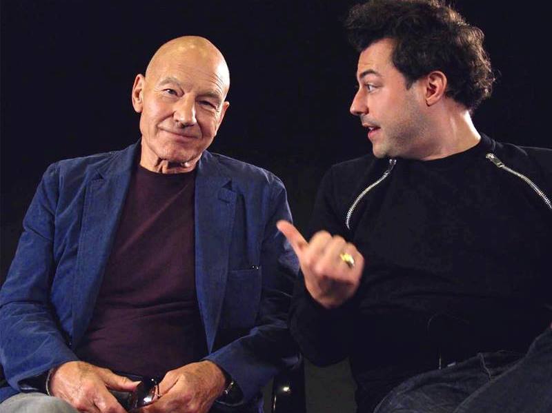 Sir Patrick Stewart and Andrew Cole