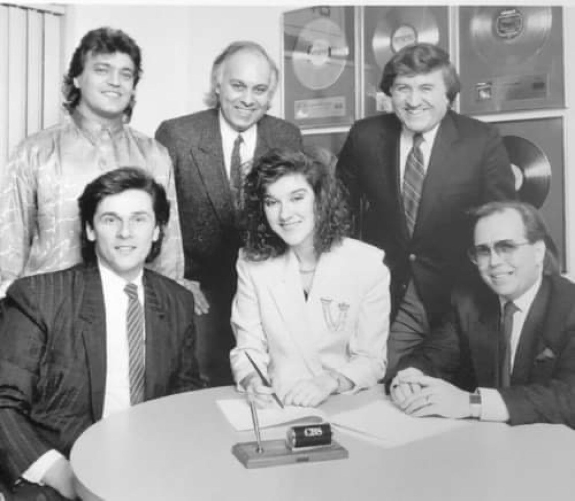 The signing of Celine Dion with CBS Records 1986