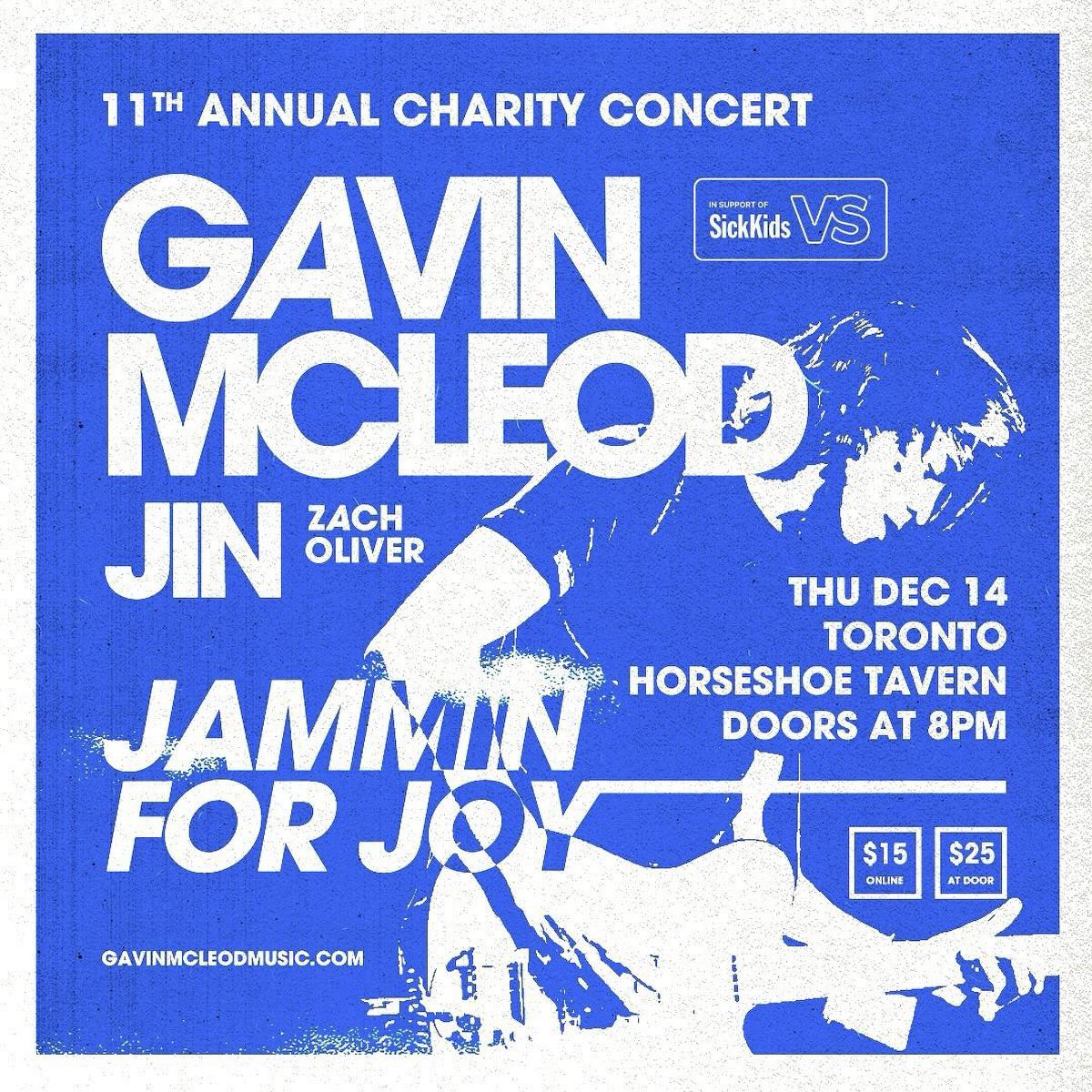 11th Annual Jammin’ For Joy Charity Concert To Be Held December 14th in Support of SickKids Foundation Featuring Gavin McLeod, Zach Oliver and JIN